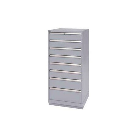 Lista International Lista 8 Drawer Standard Width Cabinet - Light Gray, Keyed Alike XSSC1350-0803LGKA